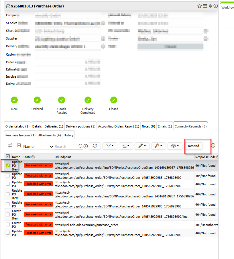 Odoo ConnectorRequests Resend